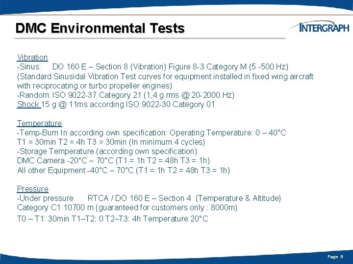 DMC Environmental Tests Vibration -Sinus: DO 160 E – Section 8 (Vibration) Figure 8