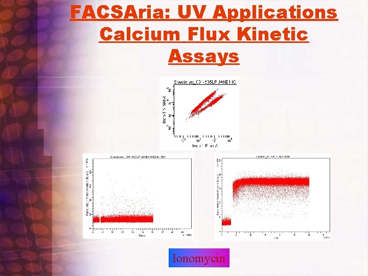 FACSAria: UV Applications Calcium Flux Kinetic Assays Ionomycin 