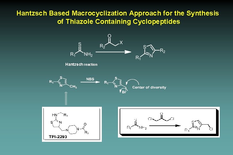 Hantzsch Based Macrocyclization Approach for the Synthesis of Thiazole Containing Cyclopeptides Hantzsch reaction 