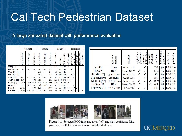 Cal Tech Pedestrian Dataset A large annoated dataset with performance evaluation 