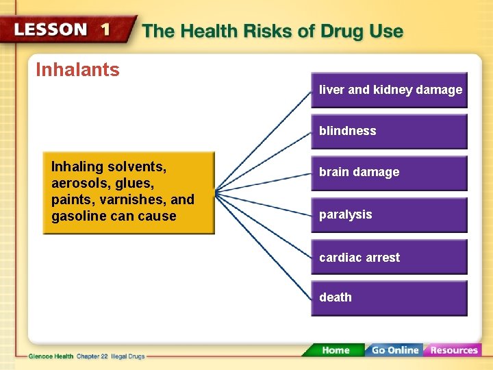 Inhalants liver and kidney damage blindness Inhaling solvents, aerosols, glues, paints, varnishes, and gasoline