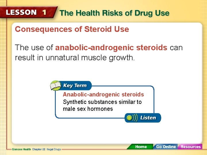 Consequences of Steroid Use The use of anabolic-androgenic steroids can result in unnatural muscle