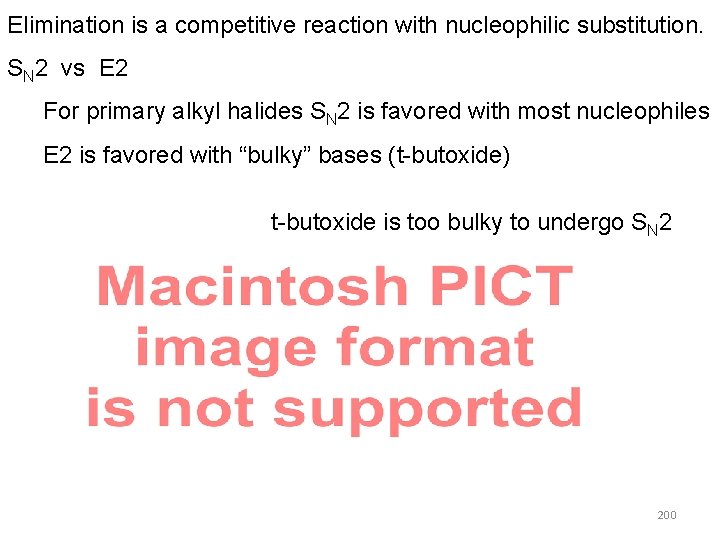 Elimination is a competitive reaction with nucleophilic substitution. SN 2 vs E 2 For