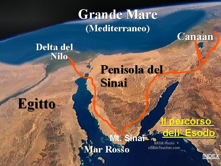 Grande Mare Route of the Exodus (Mediterraneo) Canaan Delta del Nilo Penisola del Sinai