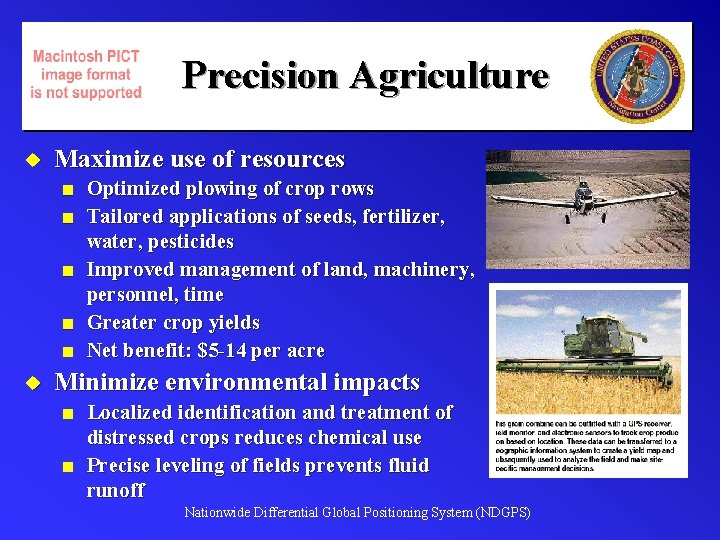 Precision Agriculture u Maximize use of resources n n n u Optimized plowing of