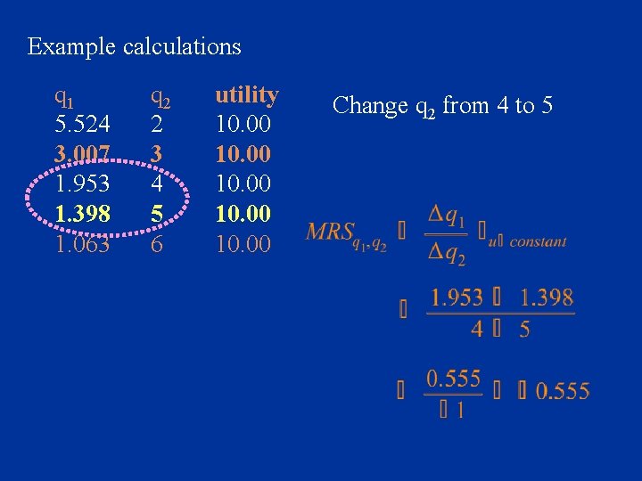 Example calculations q 1 5. 524 3. 007 1. 953 1. 398 1. 063