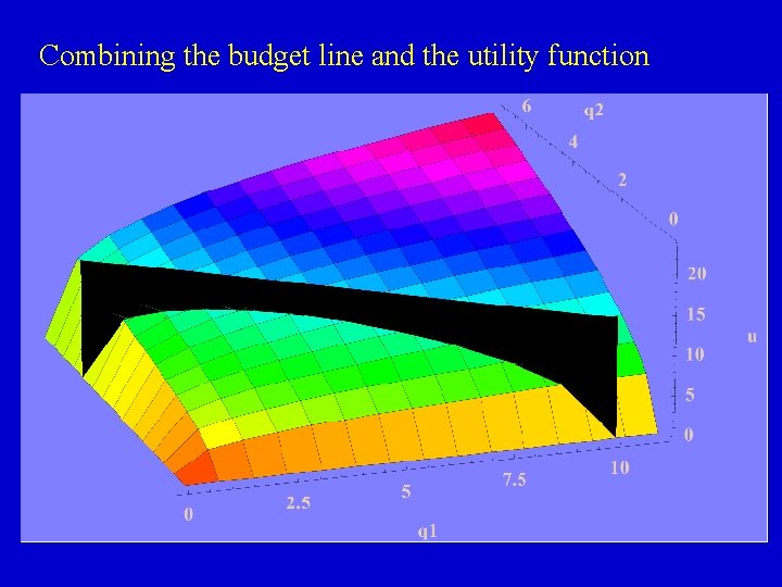 Combining the budget line and the utility function 