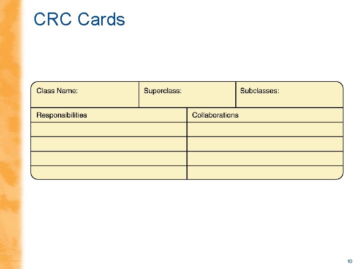 CRC Cards 10 