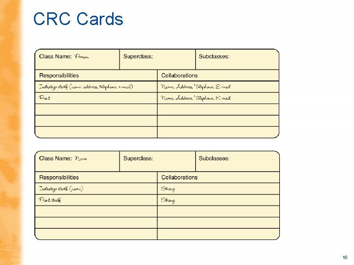 CRC Cards 18 