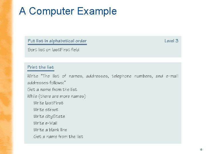 A Computer Example 6 