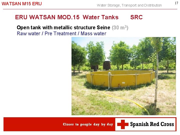 WATSAN M 15 ERU Water Storage, Transport and Distribution ERU WATSAN MOD. 15 Water
