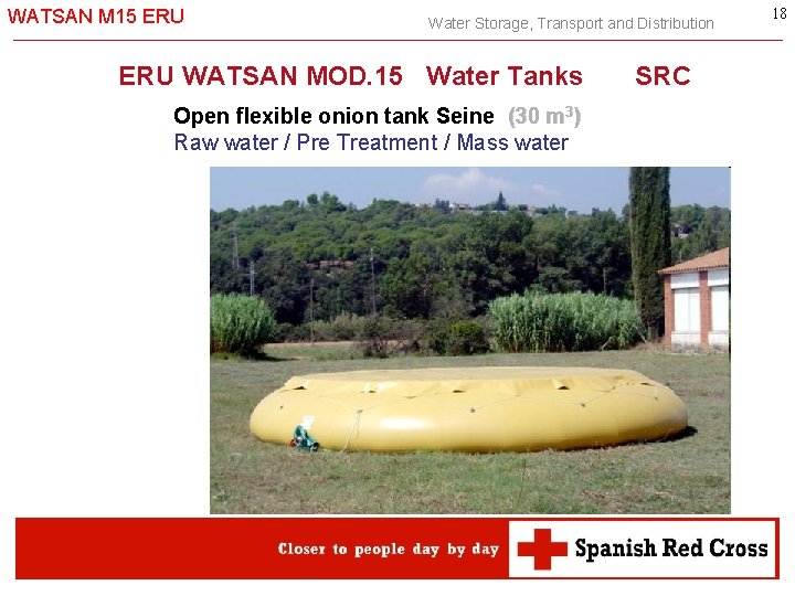 WATSAN M 15 ERU Water Storage, Transport and Distribution ERU WATSAN MOD. 15 Water