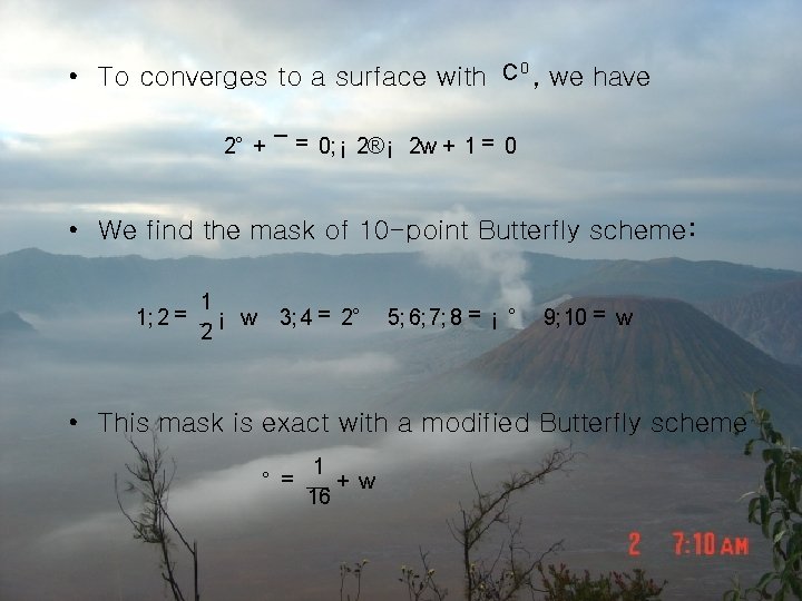  • To converges to a surface with C 0 , we have 2°