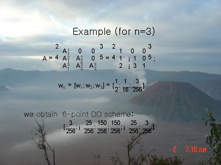 Example (for n=3) 2 A= 4 A 11 A 21 A 31 0 A