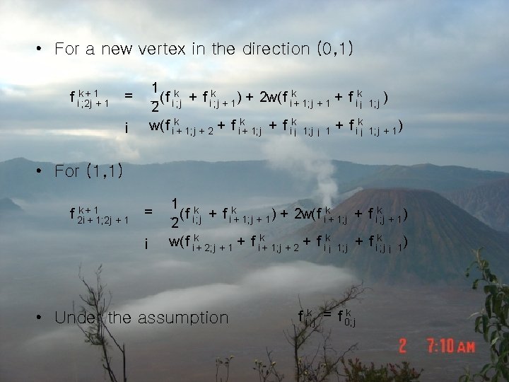  • For a new vertex in the direction (0, 1) f k+ 1