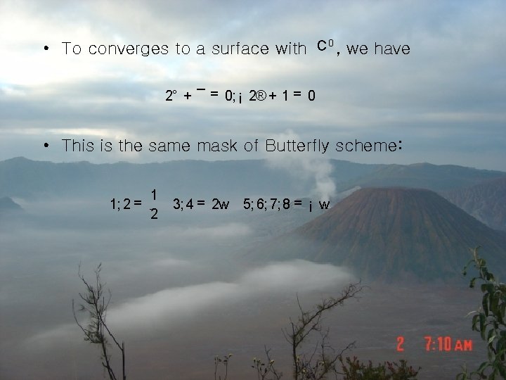  • To converges to a surface with C 0 , we have 2°