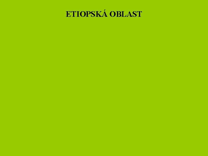 ETIOPSKÁ OBLAST 