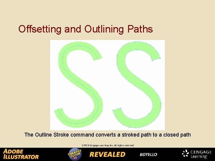 Offsetting and Outlining Paths The Outline Stroke command converts a stroked path to a