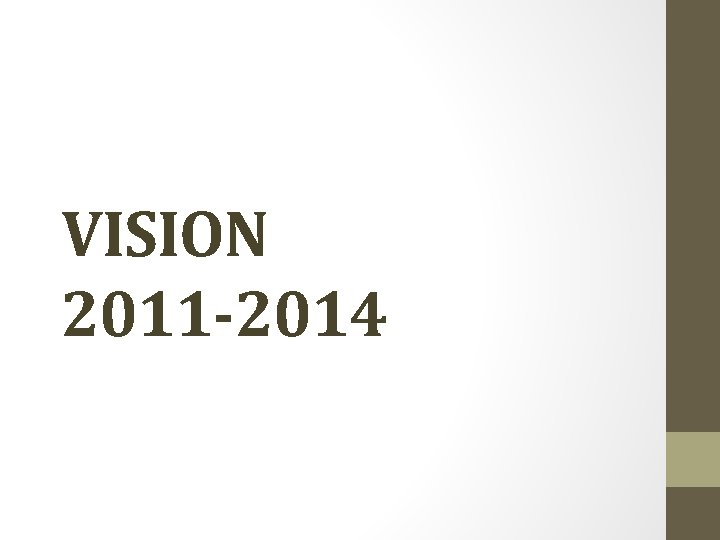 VISION 2011 -2014 