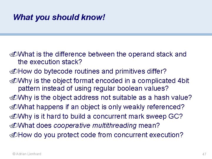 What you should know! What is the difference between the operand stack and the