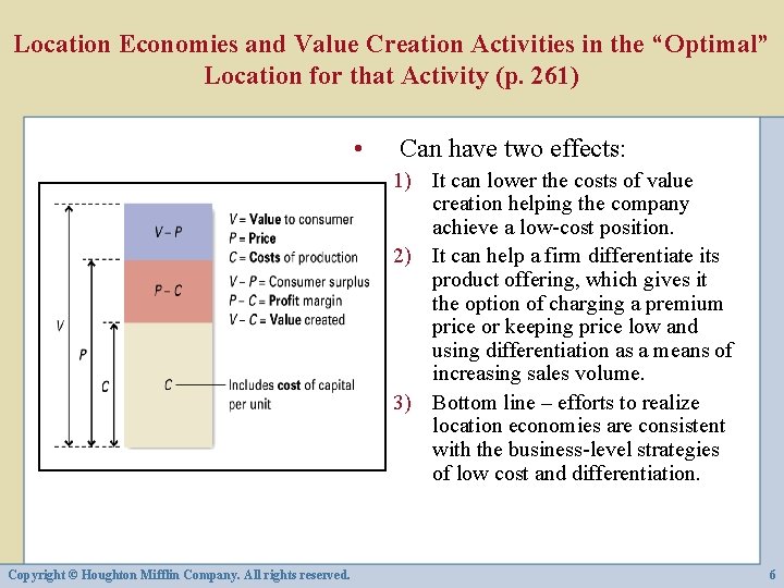 Location Economies and Value Creation Activities in the “Optimal” Location for that Activity (p.