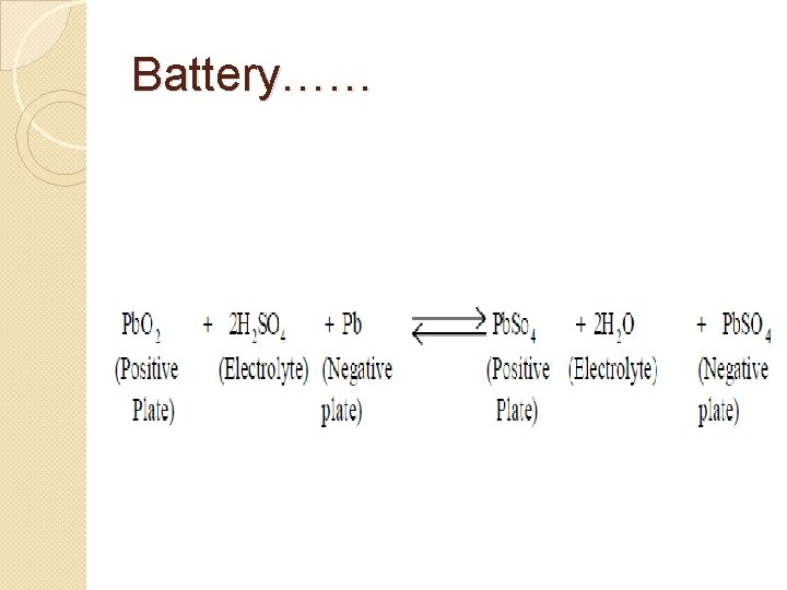 Battery…… 