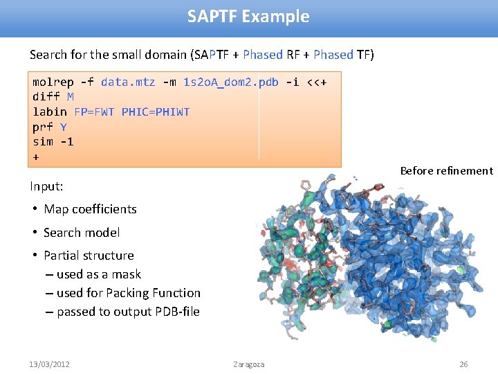 SAPTF Example Search for the small domain (SAPTF + Phased RF + Phased TF)