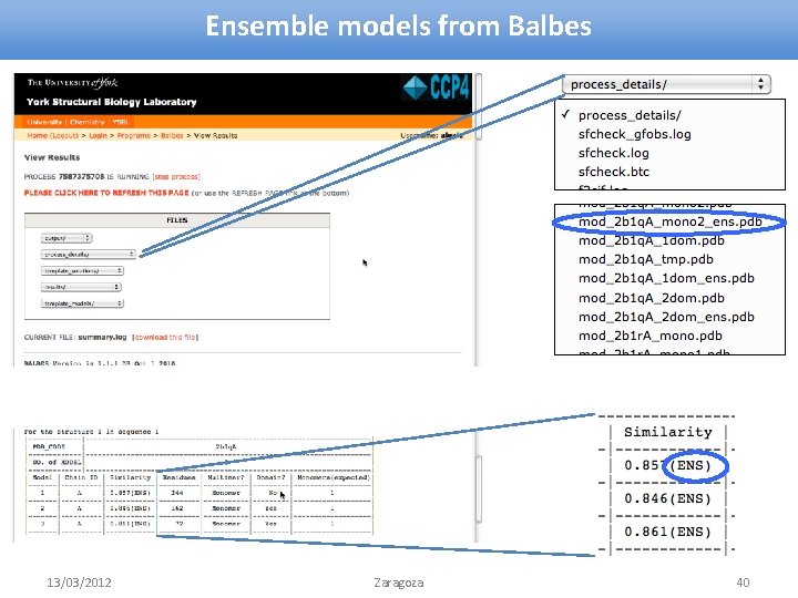 Ensemble models from Balbes 13/03/2012 Zaragoza 40 