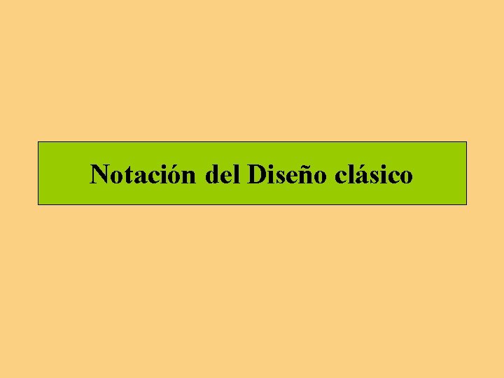 Notación del Diseño clásico 