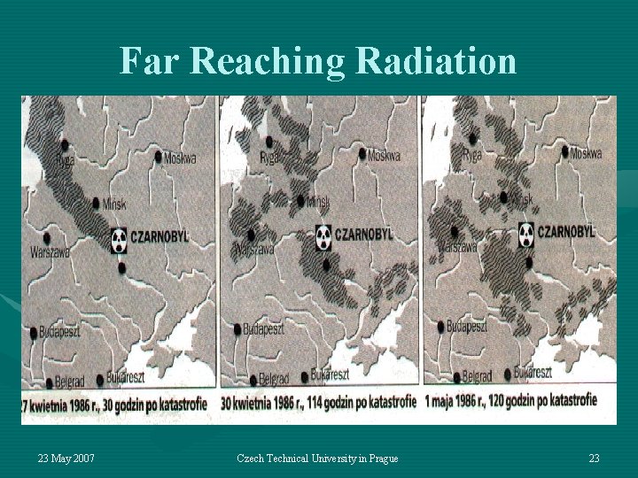 Far Reaching Radiation 23 May 2007 Czech Technical University in Prague 23 