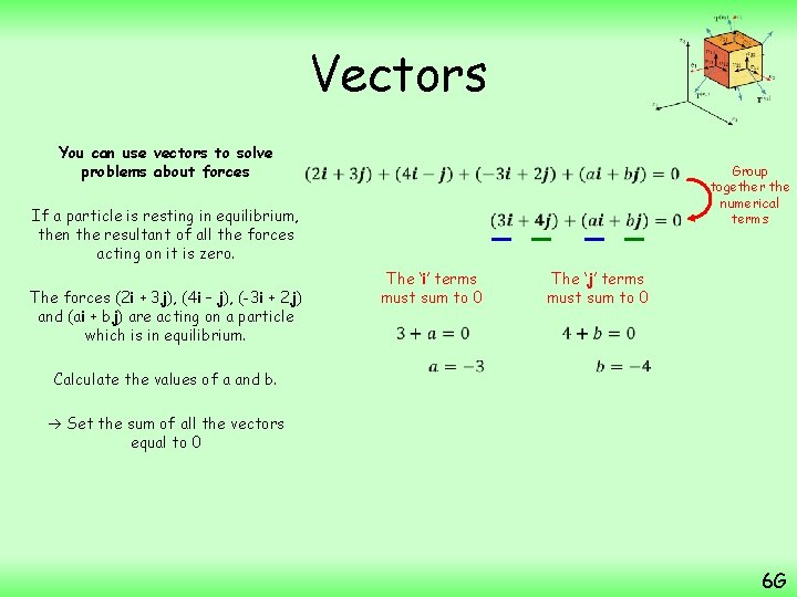 Vectors You can use vectors to solve problems about forces If a particle is