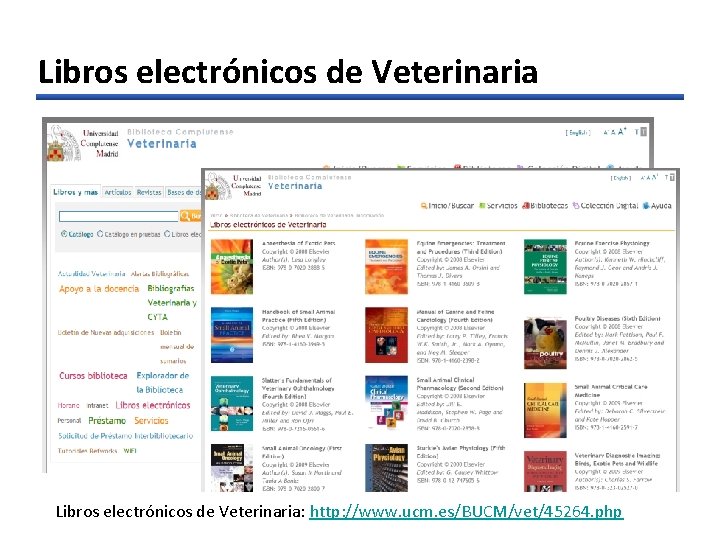 Libros electrónicos de Veterinaria: http: //www. ucm. es/BUCM/vet/45264. php 