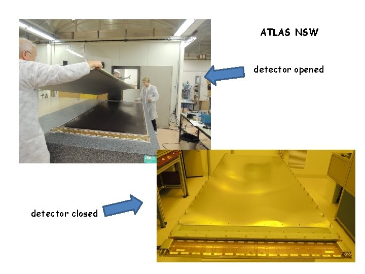 ATLAS NSW detector opened detector closed 