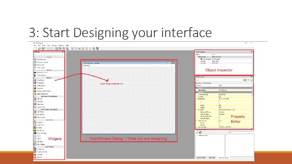 3: Start Designing your interface 