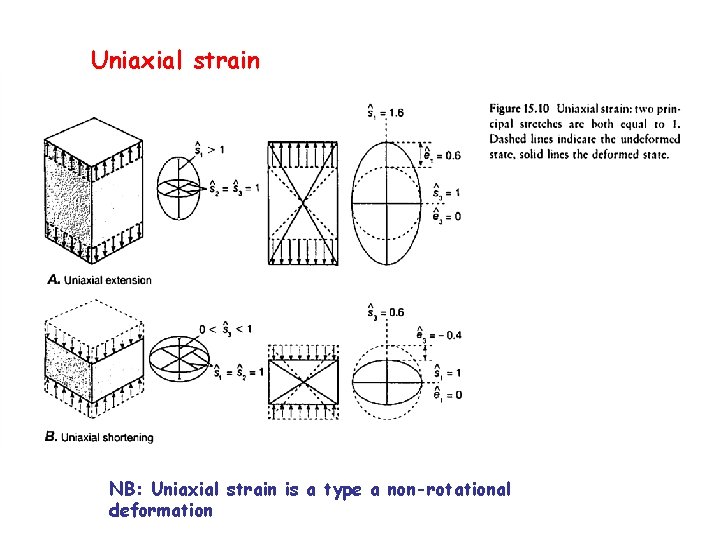 Uniaxial strain NB: Uniaxial strain is a type a non-rotational deformation Uniaxial strain NB: Uniaxial strain is a type a non-rotational deformation
