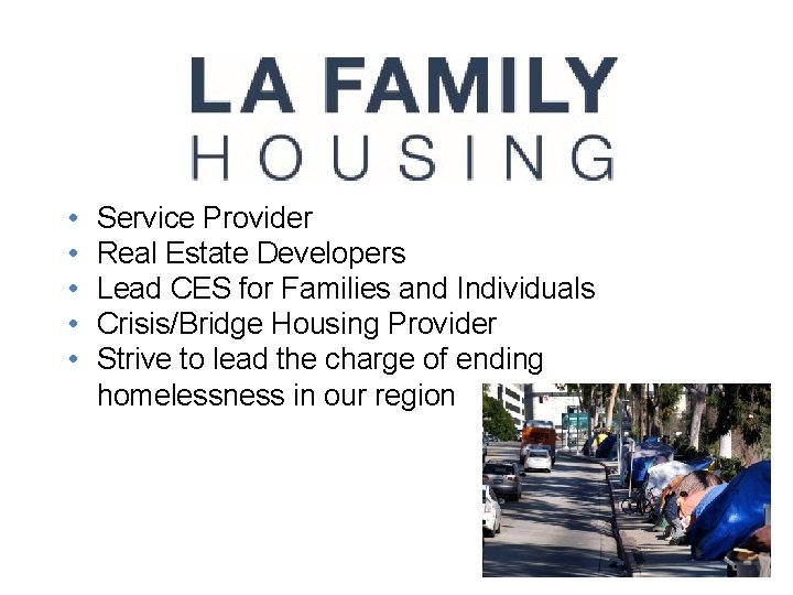  • • • Service Provider Real Estate Developers Lead CES for Families and