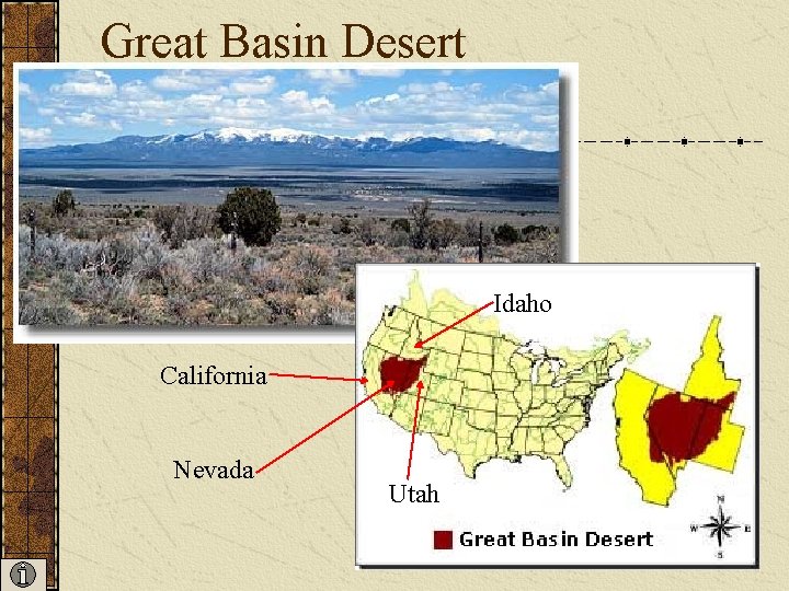 Great Basin Desert Idaho California Nevada Utah 