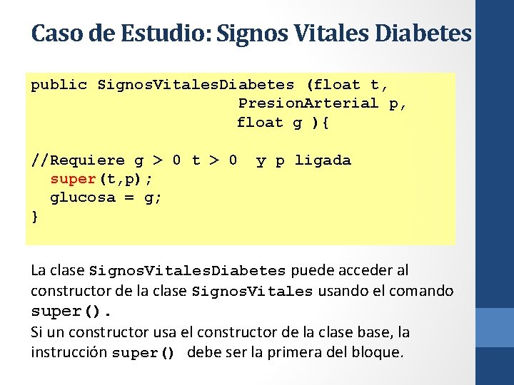 Caso de Estudio: Signos Vitales Diabetes public Signos. Vitales. Diabetes (float t, Presion. Arterial