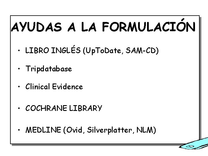 AYUDAS A LA FORMULACIÓN • LIBRO INGLÉS (Up. To. Date, SAM-CD) • Tripdatabase •
