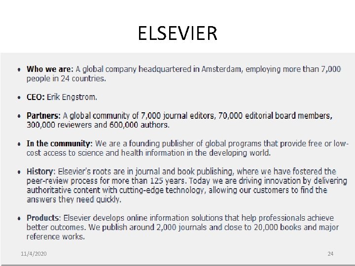 ELSEVIER 11/4/2020 24 