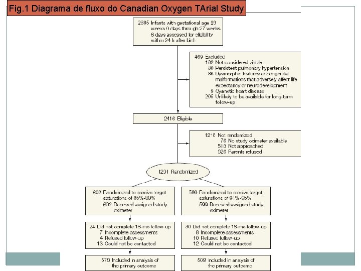 Fig. 1 Diagrama de fluxo do Canadian Oxygen TArial Study 