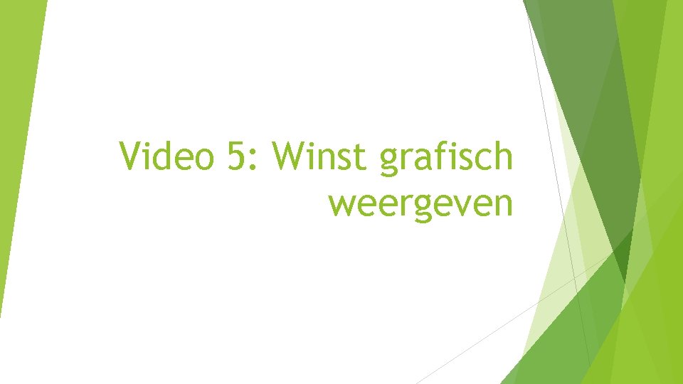 Video 5: Winst grafisch weergeven 