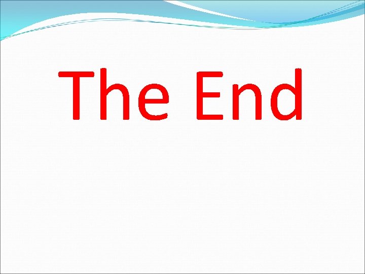 The End 