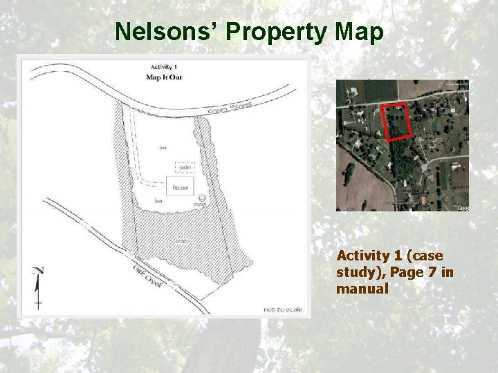 Nelsons’ Property Map Activity 1 (case study), Page 7 in manual 