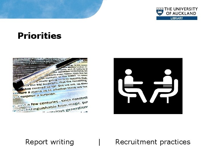 Priorities Report writing | Recruitment practices 