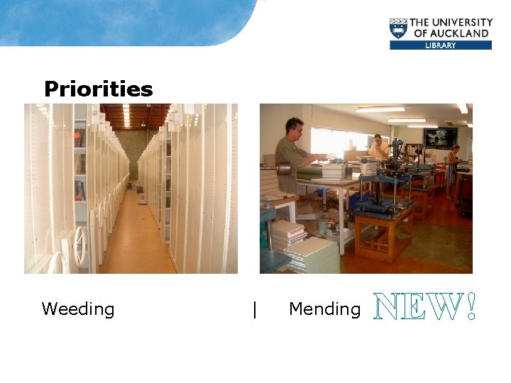 Priorities Weeding | Mending NEW! 