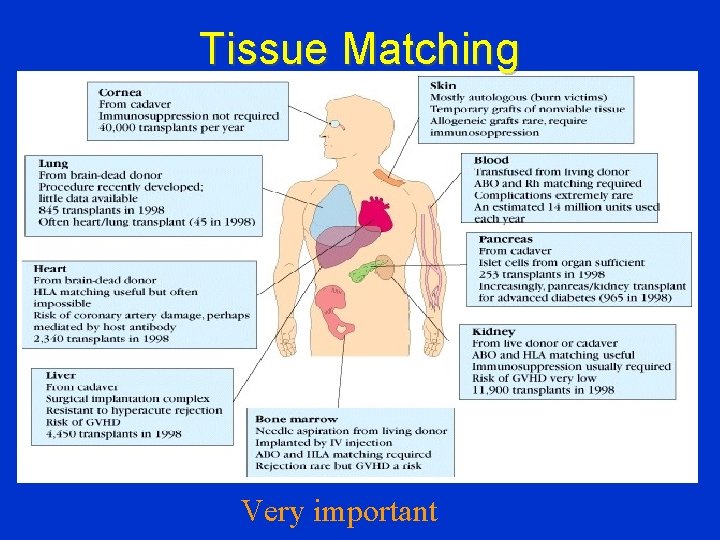 Tissue Matching Very important 