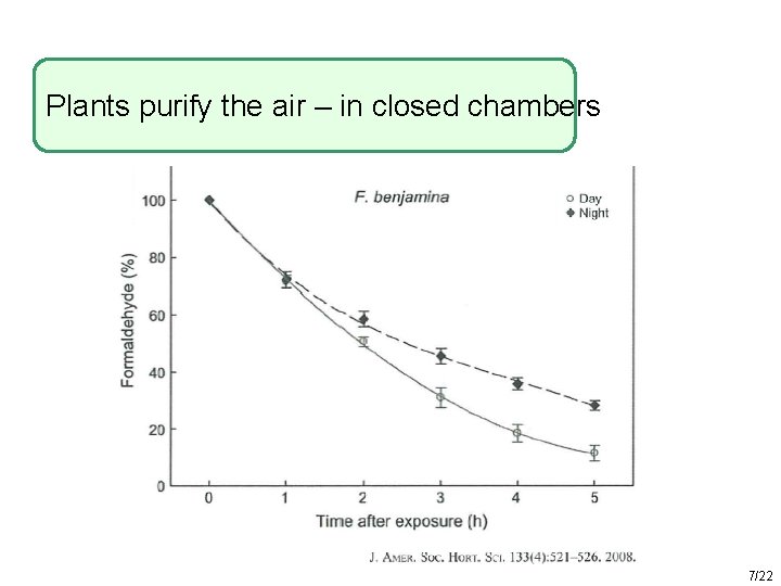 Plants purify the air – in closed chambers 7/22 