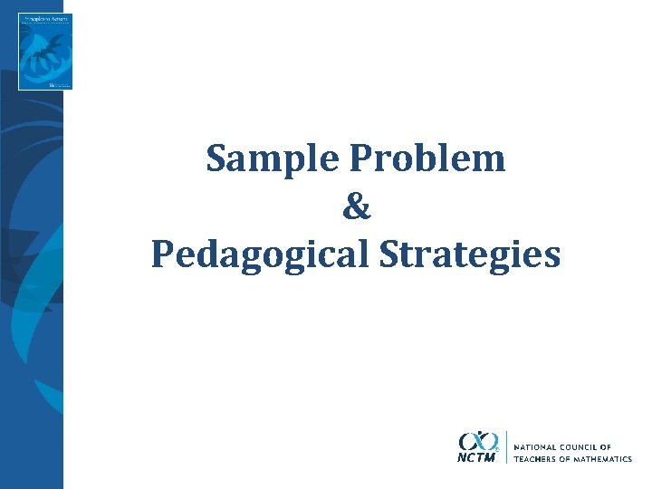 Sample Problem & Pedagogical Strategies 