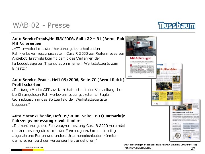 WAB 02 - Presse Auto Service. Praxis, Heft 05/2006, Seite 32 – 34 (Bernd